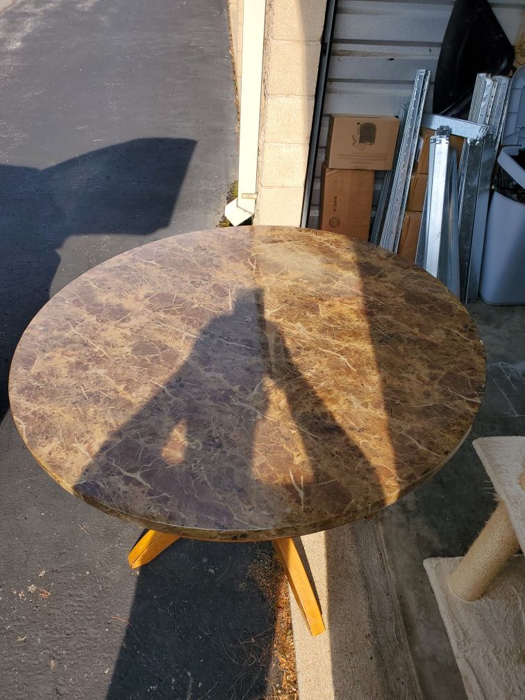 Faux granite kitchen table.