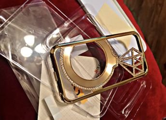 iPhone 6 gold jewel studded case..