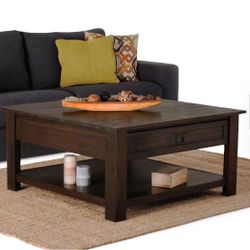 Solid Wood Square Coffee Table