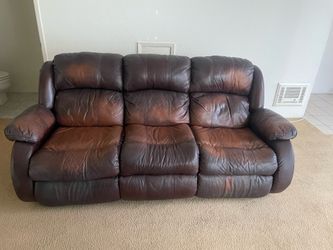 Brown Leather Couch Recliner