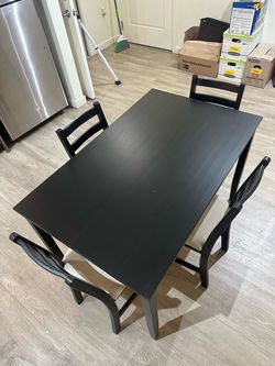 IKEA LERHAMN Dining Table 4 chairs. No Delivery