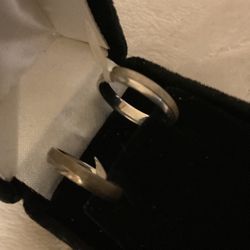 2 Vintage 925 Sterling Silver( 2 Tone) Rings,Size 7 & 8