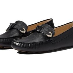 Cole Haan Women's Evelyn Bow Drivers Black Grainy Ltr Sz: 9 #W25475