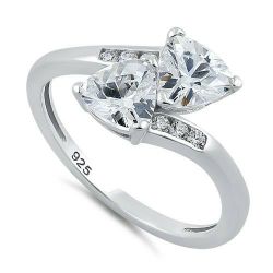 Beautiful double Hearts ring