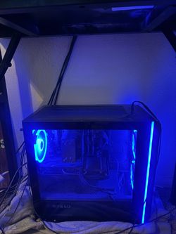 PC setup with Curved Monitor Gaming mouse and KeyBoard