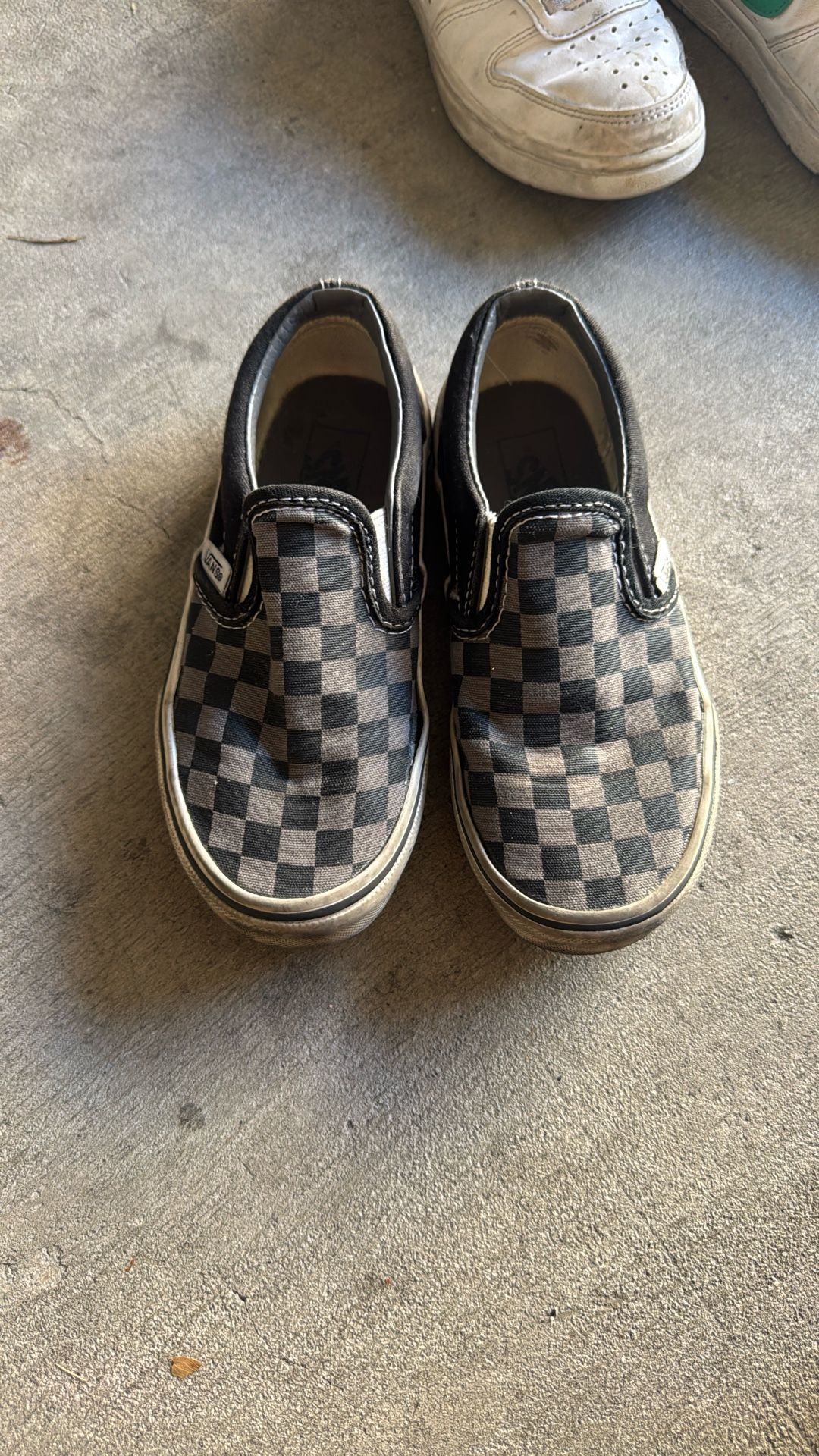 Black and Grey Checkered Vans