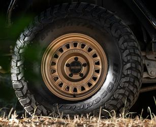 ON SALE METHOD 17" 6X135 BRONZE WHEELS & 35X12.50R17 BF GOODRICH KM3 OR KO2 FOR F150 & RAPTOR
