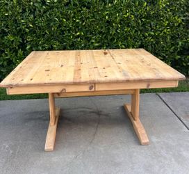 SOLID WOOD TABLE  42’ x 58’ x 30’ Good Condition , Used Normal Wear