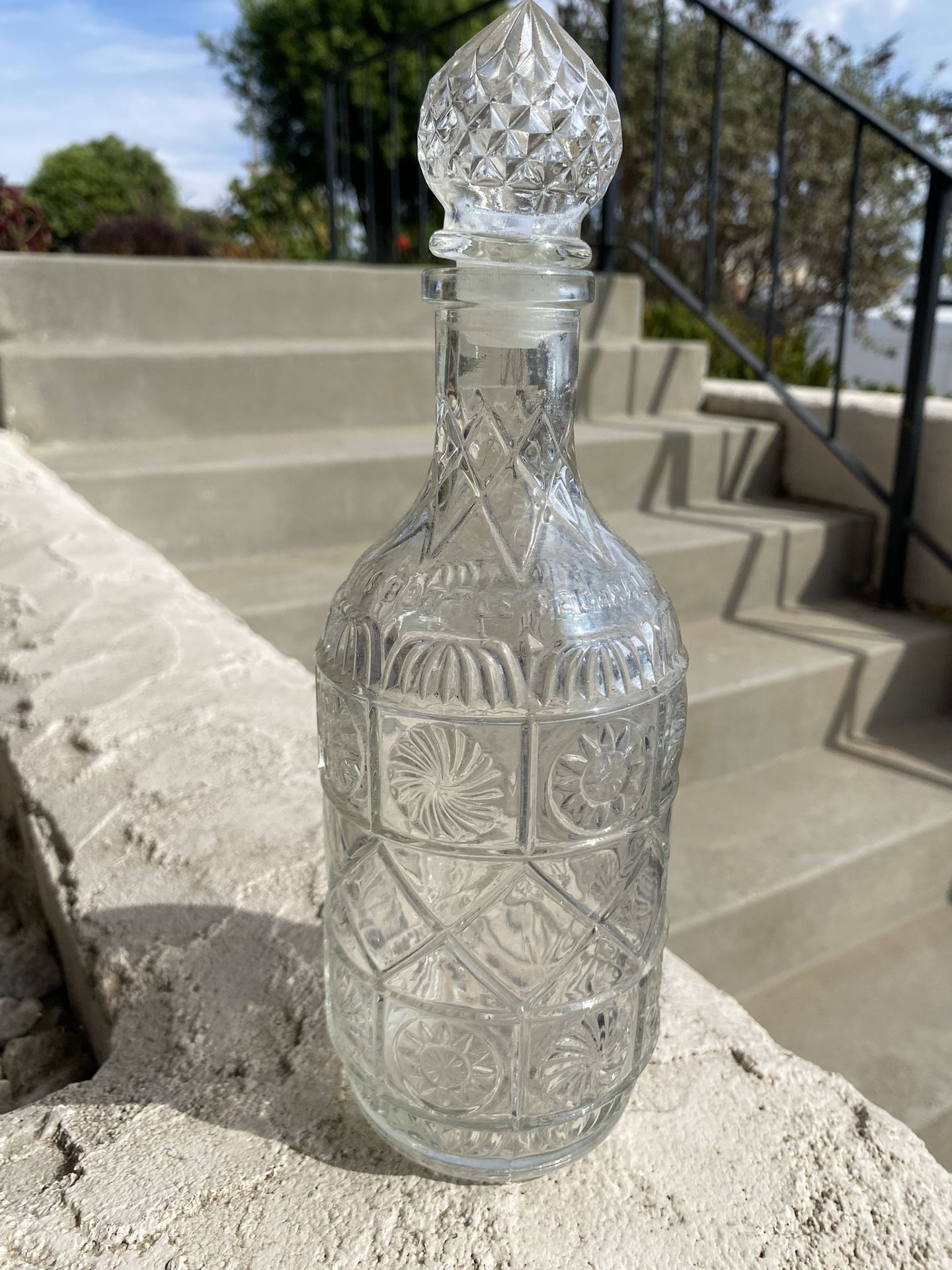 Mid Century Federal Glass Liquor Bottle
