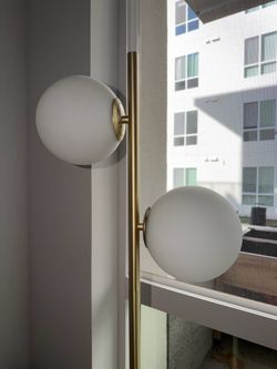 Brass Colored 2 Light Lamp