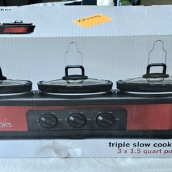 Cooks Triple Slow Cooker