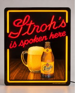 Stroh's Beer Illuminated Light-Up Sign