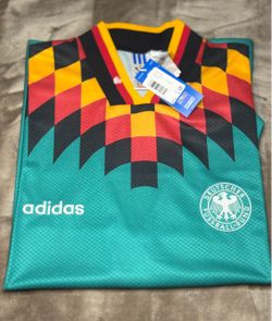 Germany 1994 Away Retro Soccer Jersey Green Black Red Yellow Football Shirt