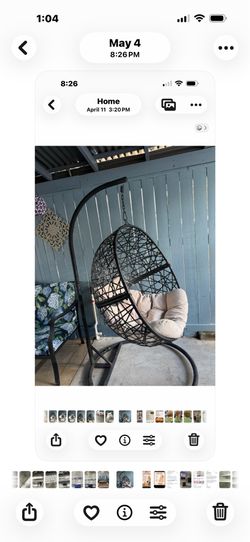 Outside inside hanging chair