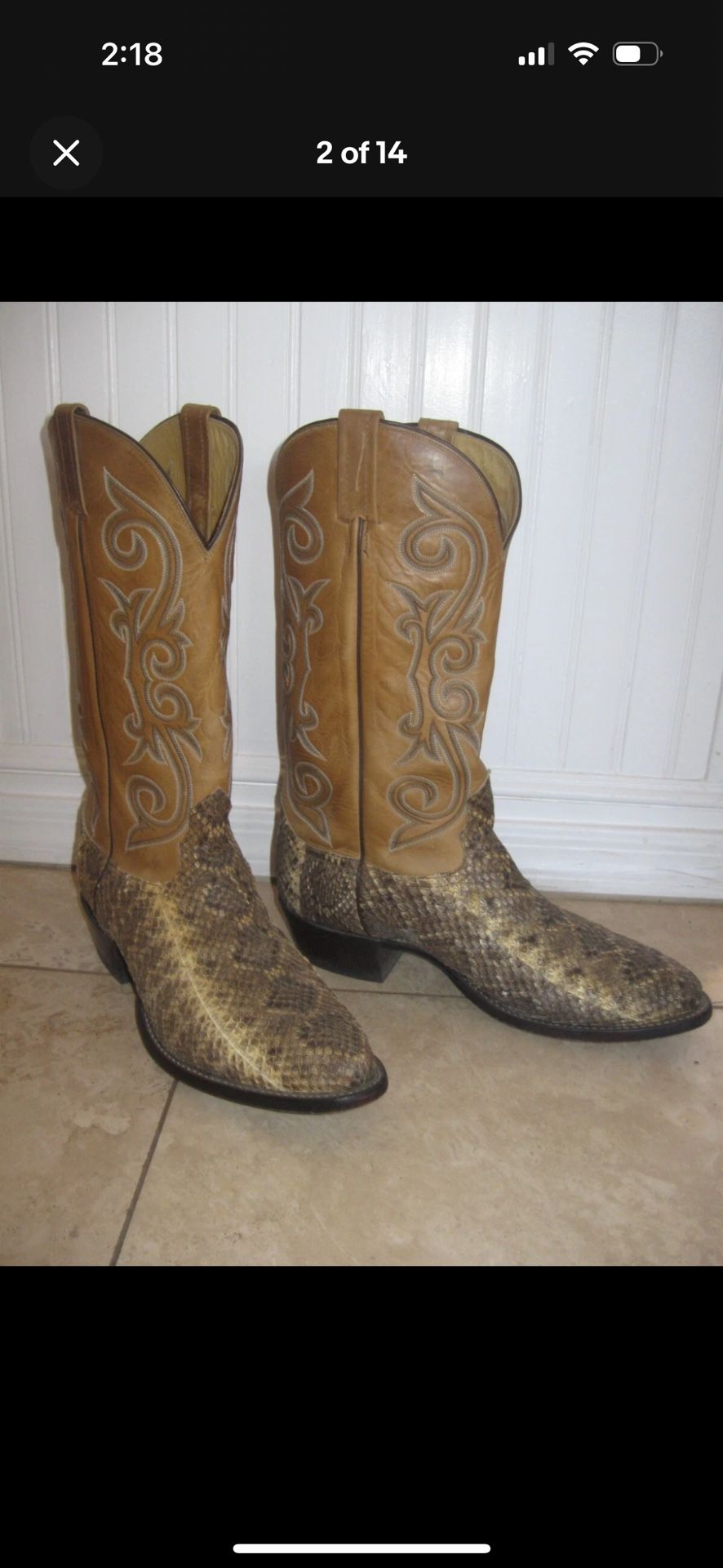 Diamondback Rattlesnake BOOTS