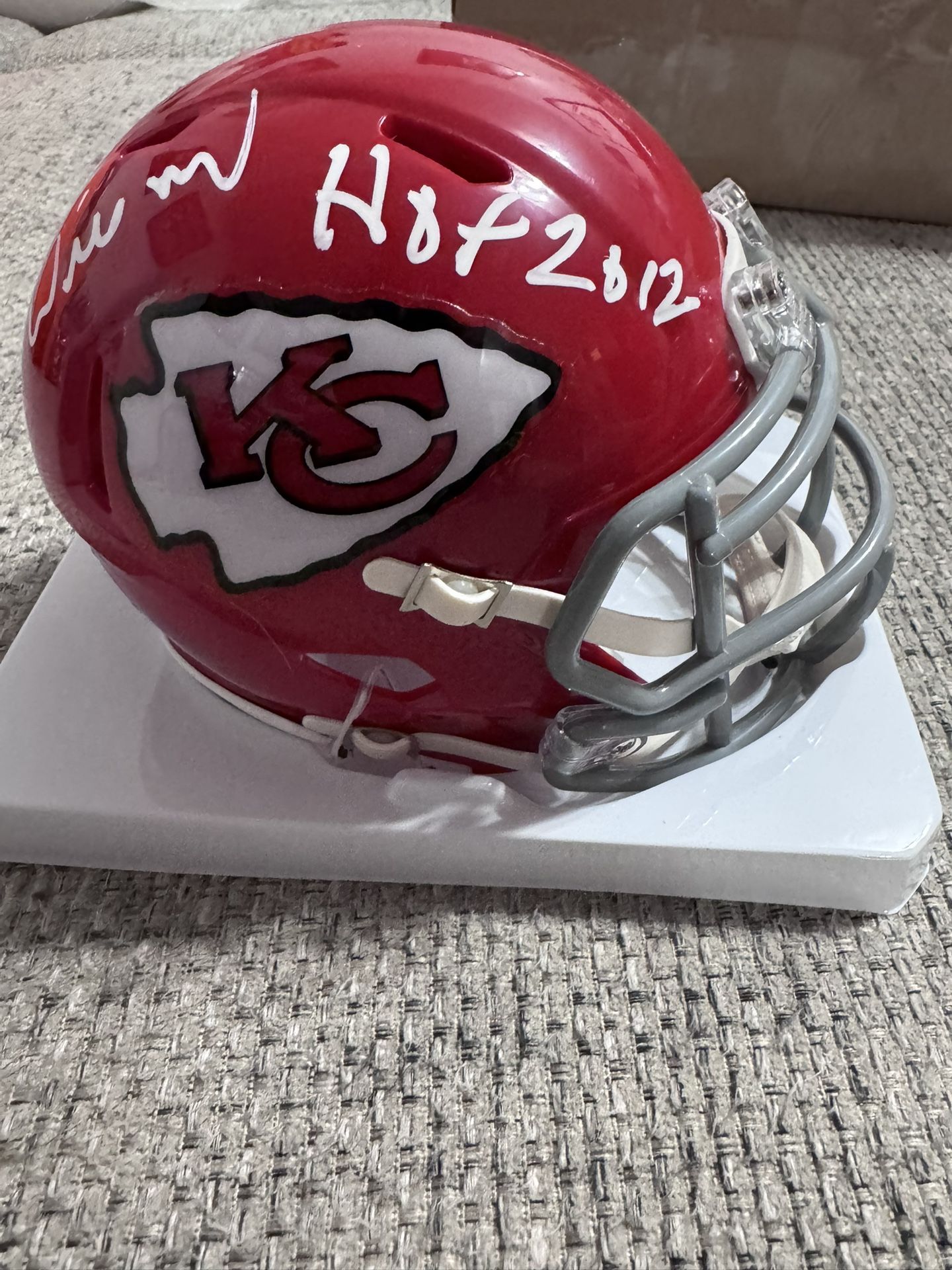 Willie Roaf Signed Autograph KC Chiefs Speed Mini Helmet - JSA Coa Sticker Only
