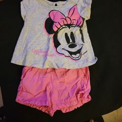 Babygirl Minnie Mouse Short Set