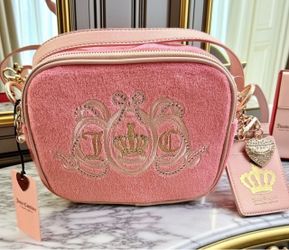Juicy Couture Pink Velour Crossbody Bag