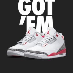 Jordan 3 Fire Red Brand New Size 11
