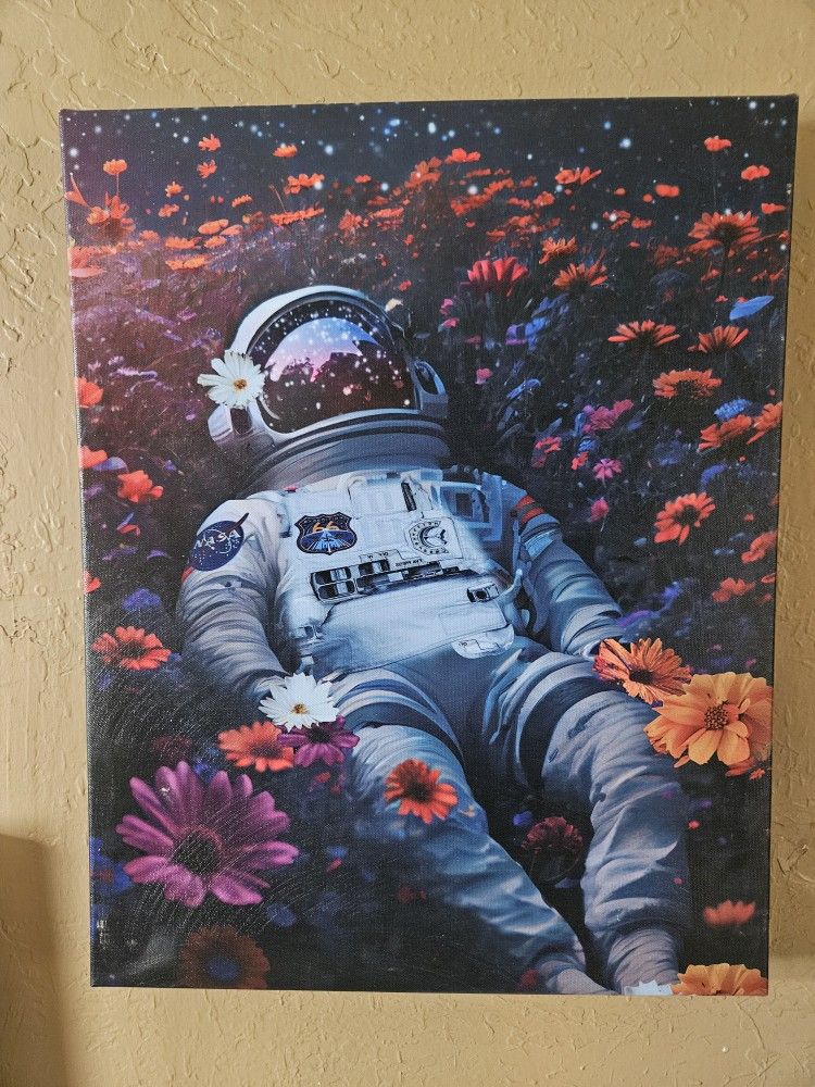 🧑🏾🚀🌻Psychedelic Astronaut Painting