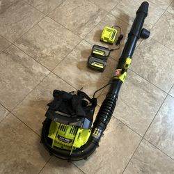 Ryobi 40v HP Brushless Whisper Series 730CFM 165MPH Backpack Leaf Blower Kit 