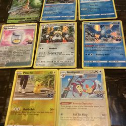 Pokémon Go Card Lot 8 Holo And Reverse Holo Rare Cards