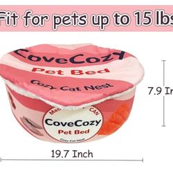 Cat Bed for Indoor Cats, Cat Can Bed, With Removable Washable Cushion 