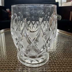 Diamond Cut Crystal Vase Or Ice Bucket