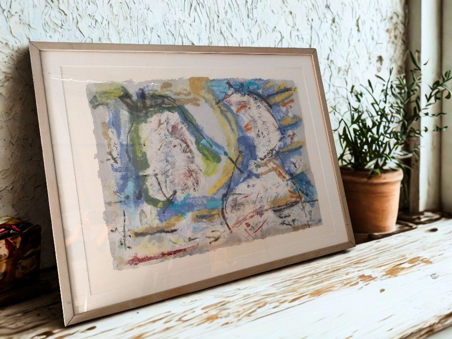 "seascript" Abstract Painting by Leslie Birleson