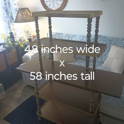 Mid Century Modern Original With Casters. Five shelves HEAVY with original casters