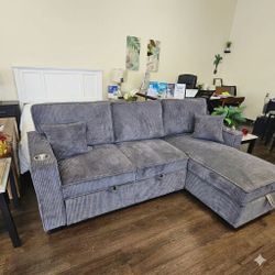 Sleeper Sectional Sofa with Storage Chaise