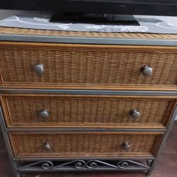 Nice Wicker And Steel Dresser 60.00