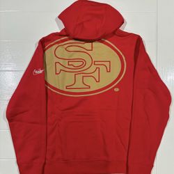 NWT Nike Authentic SF 49ers Performance Hoodie (Big Logo on Back) Men’s Med & XXL - $75