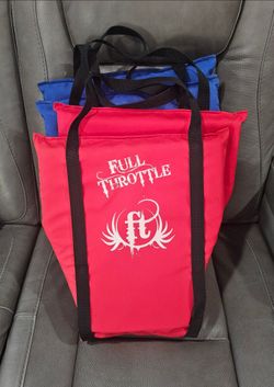 Two Full Throttle Cove Cushions, Red & Blue
