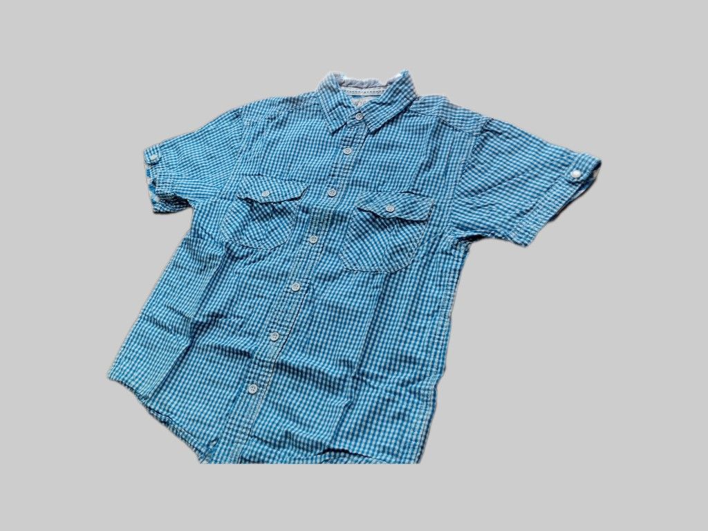 PD&C Boy's Small Short-Sleeve Blue Shirt