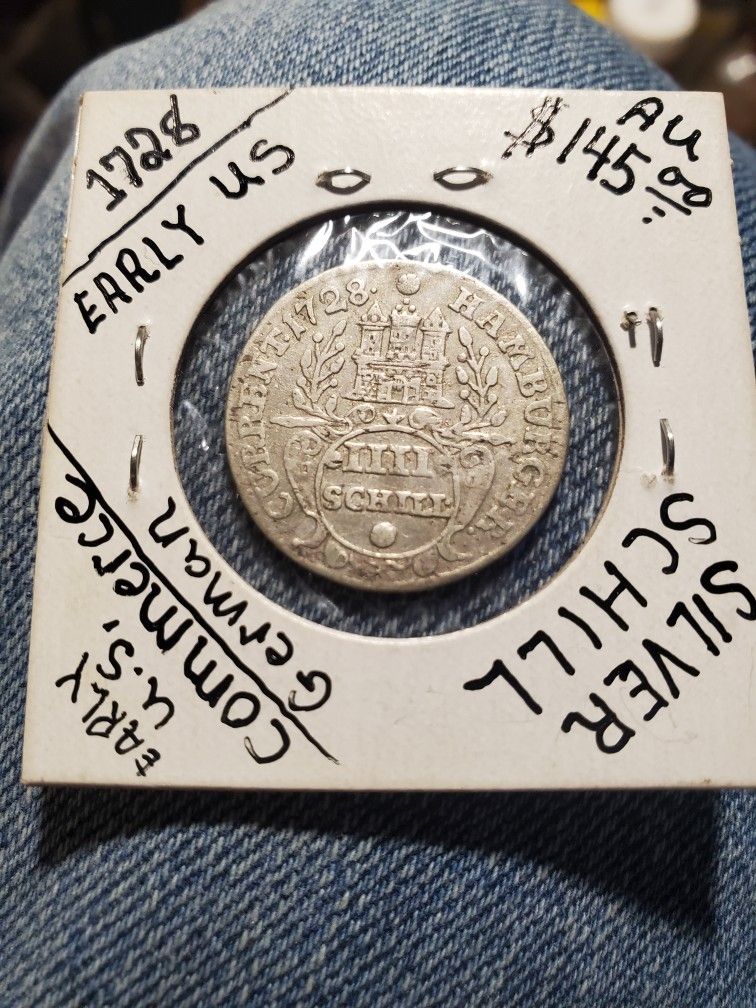 CBSX270 SCARCE HIGHER GRADE SILVER 1728 FOUR SCHILLING...