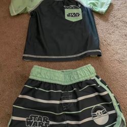 Toddler, Baby Yoda Swimsuit