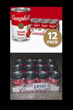 *NEW SEALED* Campbell's Condensed Tomato Bisque Soup, 10.75 oz Can (12 Pack)