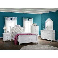 White-Platform Kids Bed