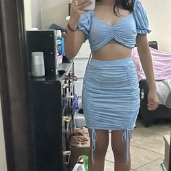 2 Piece Light Blue Set From Tina’s fashion Size med New