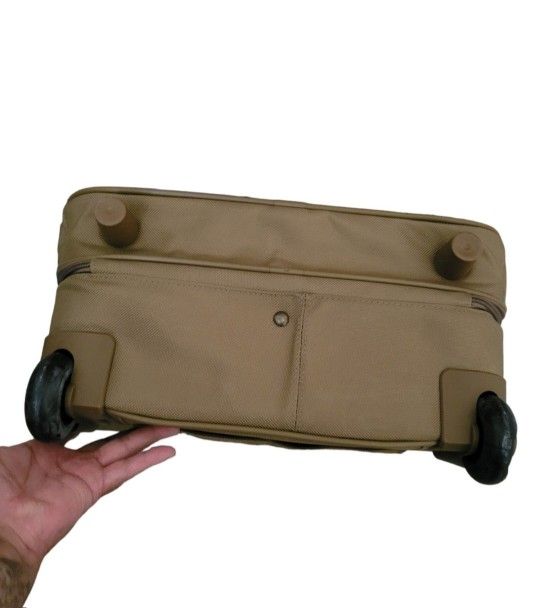 Vintage Hartmann Wheeled Carry-On Luggage Briefcase Nylon & Leather Trim Rolling