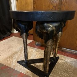 Unusual Table w/Elephant  Heads & Trunks $55 obo