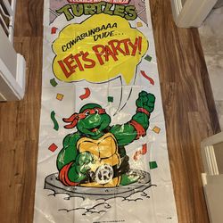 Ninja Turtle Party Poster Retro