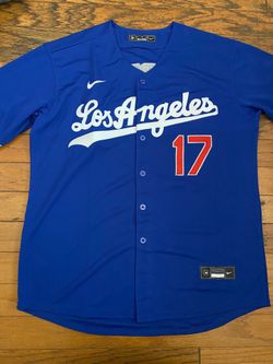 Blue Los Angeles dodgers shohei Ohtani road blue jersey