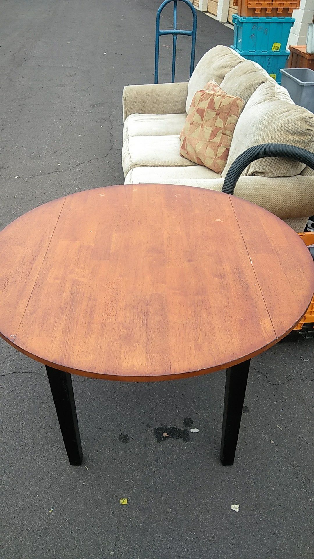 Antique drop leap solid wood table
