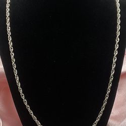 Sterling Silver 26” 3mm Rope Necklace
