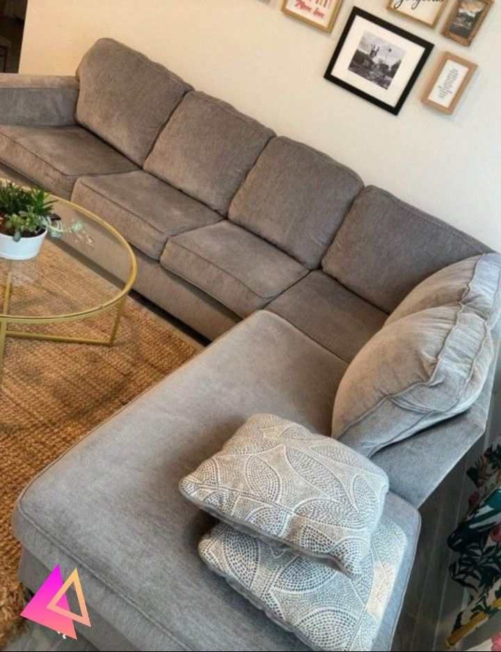 Altari Alloy / Slate L Shape Comfy Large Deep Seating Sectional Couch| Modern Sofa | Living Room Furniture @ Fast Delivery 🚚