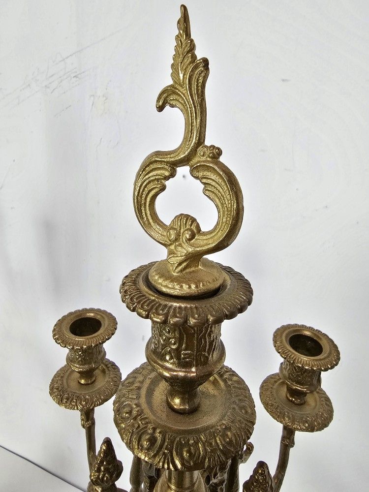 French Brass Candelabras