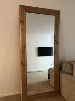 Wood Floor Mirror