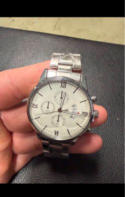 Silver watch - white dial
